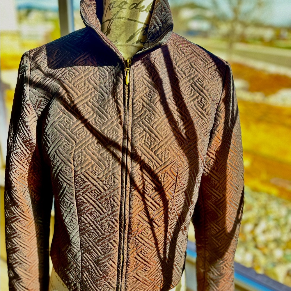 BURGANDY Patterned Blazer